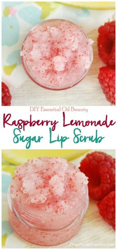 DIY Essential Oil Beauty! I've GOT to try this DIY Raspberry Lemonade Sugar Lip Scrub!! I bet it tastes and feels amazing! - BusyBeingJennifer.com Stuff To Make And Sell, Lip Scrub Recipe, Essential Oil Beauty, Diy Soaps, Lip Scrub Homemade, Lip Scrub Diy, Diy Essentials