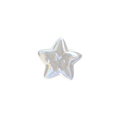 a shiny silver star on a white background