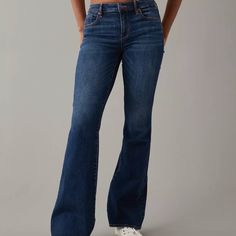 Women's American Eagle Next Level Low Rise Flare Jeans, Size 12 (31w), Never Worn! Low Rise Jeans Aesthetic, Low Rise Flare Jeans, Womens Jeans Bootcut, Size 12 Jeans, American Eagle Jeans, American Eagle Outfitters Jeans, Low Rise Jeans, Low Rise, Flare Jeans