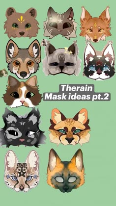 there are many different types of masks on this page