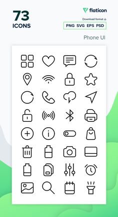 the icon pack includes different symbols and font