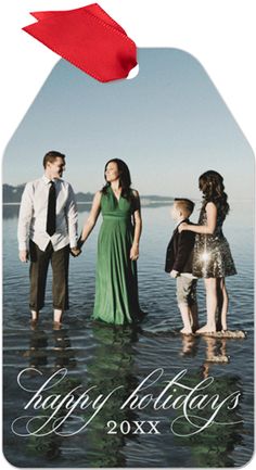 a happy birthday card with an image of three people standing in the water and holding hands