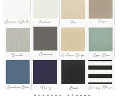 an image of outdoor magic color swatches for the exterior walls and doors in different colors