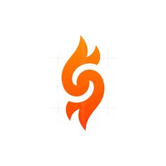 an orange flame logo on a white background with the letter s in the middle and bottom corner