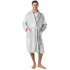 PRICES MAY VARY. SOFT MENS ROBE: Enjoy the comfort of a warm, plush, fleece microfiber with our lightweight breathable, and cozy mens robe. Designed to be used as a comfortable bathrobe for relaxing at home after work, shower, bath, nap, pool, or spa. Long sleeve robe nightgown can also be used as sleepwear, pajamas, changing clothes, pjs, hospital gown, or mens housecoat. Mid length robe for men comes with a waist strap so you can adjust for your perfect fit and 2 large side pockets. SILKY FLEE Clothes Pjs, Robe For Men, Changing Clothes, Shower Spa, Soft Robes, One Piece Clothing, Hospital Gown, One Piece Pajamas, Waist Strap