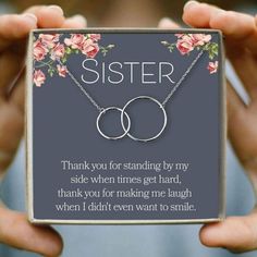 sister necklaces | To My Sister Interlocking Chain Necklace | gift ideas Mothers Day Necklace, Mom Gifts Jewelry, Granddaughter Necklace, Sister In Law Gifts, Grandma Necklace, Holiday Necklace, Mother Daughter Necklace, Necklace Mom, Mother Daughter Gifts