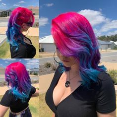 Hair Colour Ideas Crazy, Halloween Dyed Hair, Halloween Haircolor, Spooky Hair Color, Bright Coloured Hair, Halloween Hair Color Ideas, Halloween Hair Color, Hair Coloring Ideas