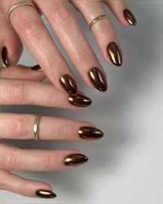 Nail Inspo Fall, Fall Nail Inspo, Copper Nails, Nails Trending, Trending Nails, Get Nails