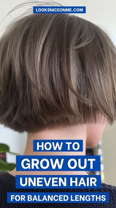 Don’t let uneven hair stress you out! Follow these easy steps to grow it out while keeping your hair healthy, stylish, and beautifully maintained. Haircuts To Grow Out Hair, Uneven Hair, Uneven Haircut, Growing Out Hair, Hair Healthy, Quick Hairstyles, Grow Out, Hair Care Routine, Grow Hair