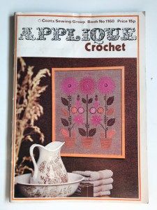 the cover of an applique crochet book