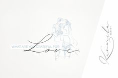 a drawing of two people holding each other with the words love written on them and in cursive writing