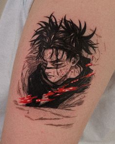 Choso Manga Panel, Choso Manga, Tatted Men, Otaku Funny, Red Ink Tattoos, Anime Tattoos, Red Ink, Creative Tattoos, Tattoo Artist