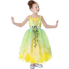 02 - Black Princess Tiana Ball Gown Girls Dress The Princess and the Frog Fairy Green Dress, Ball Gown Green, Princess Tiana Dress, Frog Fairy, Frog Dress, Tiana Princess, Tiana Dress, Gown Green, Family Christmas Outfits