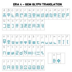 the letters and numbers are arranged in different ways, including one for each letter to be written