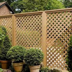 a wooden fence surrounded by bushes and trees