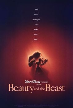 the poster for beauty and the beast from disney's animated film, which is currently in