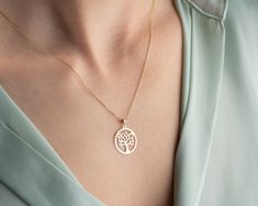 14K Tree of Life Necklace,Real Gold Life Tree Necklace ,Family Tree Pendant, Mothers Day Gift, Valentine's Day Gift. 14K Real Gold  Pendant and 14K Gold Chain NOT dipped and NOT painted.        14K Tree of Life Necklace is stunning and better than you imagined! It is very nice pendant for your mother or wife as timeless symbol of growth, strength, and connection.💝 ❤️ 💕    Adorned with a graceful script, this an elegant and modern piece that is ideal for any woman who wishes to express their love or as a gift for someone special in your life.This pendant is a declaration of the unbreakable bonds of family.   With the romantic and elegant designs of these perfect necklaces ,this necklace will be your favorite in your  jewelry collection and you will be hold in high esteem for any occasion Necklace Real Gold, Necklace Family, Gold Pendent, Wishing Tree, Life Tree, Timeless Symbol, Tree Necklace, Tree Of Life Necklace, Tree Pendant