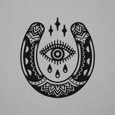 an all seeing eye is in the middle of a circle with designs on it,