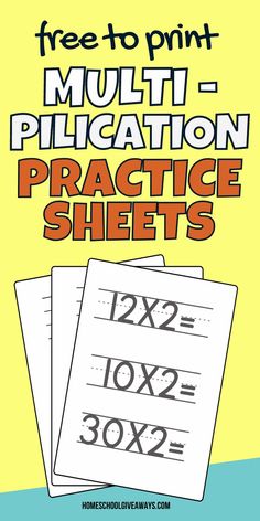 two sheets of paper with the words, free to print multi - application practice sheets