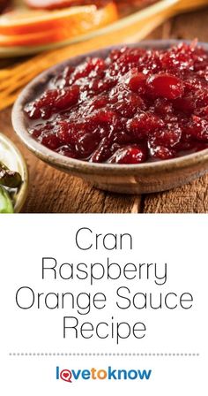 cranberry sauce in a bowl with the words 5 great cranberry recipes