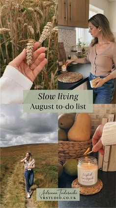 Slow Living August To-Do list | Adriana Tudorache Blog | YR Studio Slow Living Autumn, Slow Living Photography, August To Do List, Cassie Aesthetic, Homemaking Inspiration, Michigan Aesthetic, Autumn To Do List, Brand Pillars