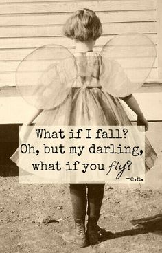 Love this: we all need to Motivate Each Other to spread our wings and live our lives to our full potential instead of allowing fear of failure to stop us taking off. Be brave and believe in yourself. Fun Images, What If You Fly, Quotable Quotes, A Sign, Cute Quotes, Monday Motivation, I Fall, What If, Great Quotes