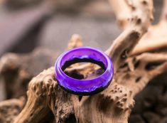 Wooden purple resin ring Twilight |glow in the dark handmade nature jewelry| Wood epoxy resin ring with mountain landscape |gift for him her Materials: black hornbeam, epoxy resin, wood size: Inner diameter from 15 to 24 mm The ring is made of black hornbeam wood and blue jewelry resin with purple-pink streaks. The ring is perfect as a gift for a woman, a girl, a mother, a friend for a birthday, March 8, New Year. An unusual ring with a stone will attract attention, and will be a bright and styl Secret Wood Rings, Tiny Landscape, Pink Streaks, Epoxy Jewelry, Unique Ring Designs, Wood Fashion, Blue Slime, Wedding Ring Sets Unique, Purple Resin