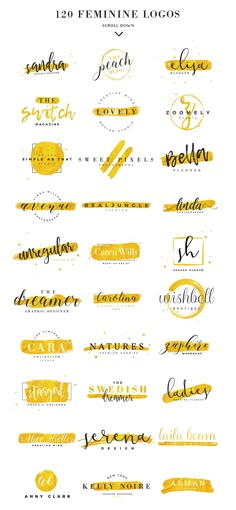 some type of lettering that is yellow and white