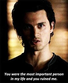 an image of a man with a quote on it that says, you were the most important person in my life and you ruined me