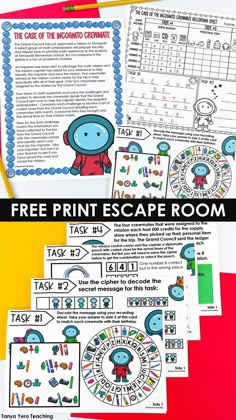 the free printable escape room for kids to learn how to use their own numbers