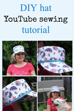 the instructions for how to sew a hat with an adjustable visor and a wide br