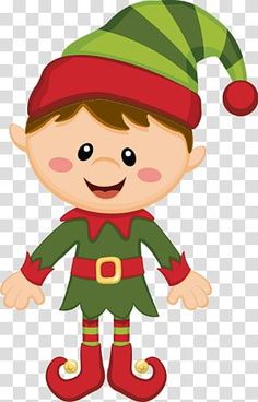 an elf is standing with his hands on his hips, wearing a green and red hat