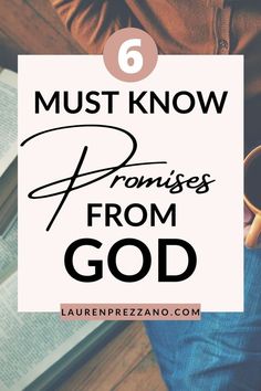 a person holding a coffee cup with the words 6 must know from god