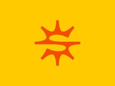 an orange and yellow background with the letter s in it's center, surrounded by smaller red letters