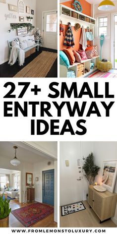 small entryway ideas with text overlay that reads, 27 + small entryway ideas