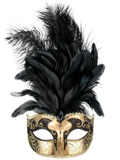 Mask Design Ideas, Black And Gold Masquerade Mask, Masquarade Mask, Mascarade Ball, Masquerade Mask Black, Feather Arrangements, Gold Masquerade Mask, Face Mask Design Ideas, Masquerade Ball Party