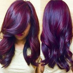 ☻♥ Plum Hair, Beautiful Hair Color, Hair Color Purple, Burgundy Hair, Hair Makeover, Hair Color And Cut, Love Hair