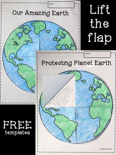 the earth is made out of paper and labeled with words that read, life on the flat