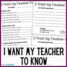 i want my teacher to know what he is doing for me and how it works