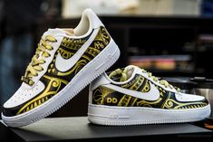 Custom Air Force 1 Men, Mocha Jordans, Nike Custom Shoes, Nike Air Force 1 Custom, Sneaker Nike, Diy Sneakers