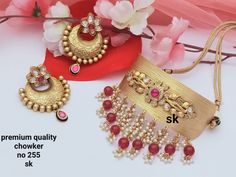 Premium quality chowker set, Rajasthani necklace, Wedding Necklace,Jaipur Jewellery  for women by saundaryam fashions For all the bridal craving for some heavy Kundan bridal sets. We have got you covered. 100% handcrafted,New Designers premium fresh quality rajwadi matt polish real Kundan stone chowker set Gives heavy look ,100% handcrafted by our special artisans in India. Product Details: Base Metal: parl and kundan Plating: Plated Stone Type: Kundan 1 chowker sert and 1 pair matching earrings Rajasthani Necklace, Jaipur Jewelry, Jewellery For Women, Fashion Jewelry Sets, Kundan Necklaces, Necklace Wedding, Brass Necklace, Wedding Jewellery Necklace, Gold Brass