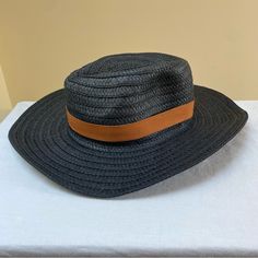 Gorgeous Wide-Brim Straw Sun Hat From Madewell Black With Tan Band Can Be Rolled Up Making It Easy To Pack For Trips New With Tags Questions? Leave A Comment Below! Casual Sun Hat With Upf 50+, Brown Vacation Sun Hat, Adjustable Black Straw Hat For Outdoor, Black Straw Hat With Curved Brim For Outdoor, Black Curved Brim Straw Hat For Outdoor, Casual Upf 50+ Hat, Black Straw Hat For Summer Travel, Black One Size Straw Hat For Outdoor, Casual Brown Straw Hat For Travel