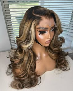 Closure Styles, Dress Bustle, Honey Brown Hair, Wigs Glueless, Princess Hair, Dyed Hair Inspiration, Wig Color