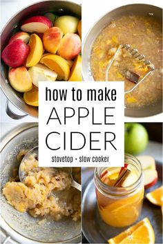 how to make an apple cider recipe with step by step pictures and instructions for making it