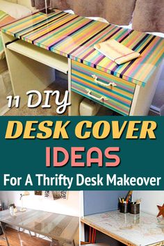 desk cover ideas for a thrift desk makeover