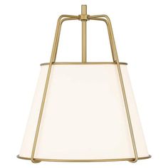 a light fixture with a white shade on it