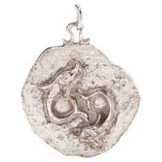 This stylish Sterling Silver Pisces Charm is the perfect accessory for the fashion-forward astrology enthusiast. Measuring 1 3/8 inches, this zodiac charm will add a touch of celestial charm to any jewelry collection. Wear it as a reminder of the sign's positive characteristics such as compassion, creativity, and intuition. Ideal for those born between February 19th and March 20th, this beautiful charm makes a great gift for yourself or the Pisces in your life. Length: 1 3/8 inch Width: 1 1/8 in Pisces Pendant, Positive Characteristics, March 20th, Gift For Yourself, Jewelry Necklace Pendant, Astrology, Fashion Forward, Jewelry Collection, Vintage Items