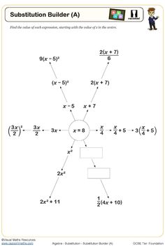 the subtition builder worksheet is shown with two numbers and one number