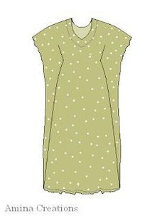 an image of a women's dress sewing pattern