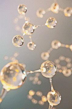 water droplets are floating in the air